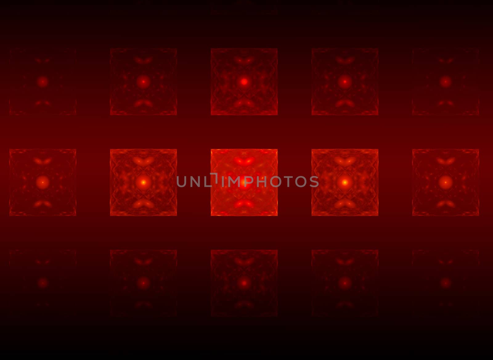 Power, abstract structures in red on a dark background by FernandoCortes