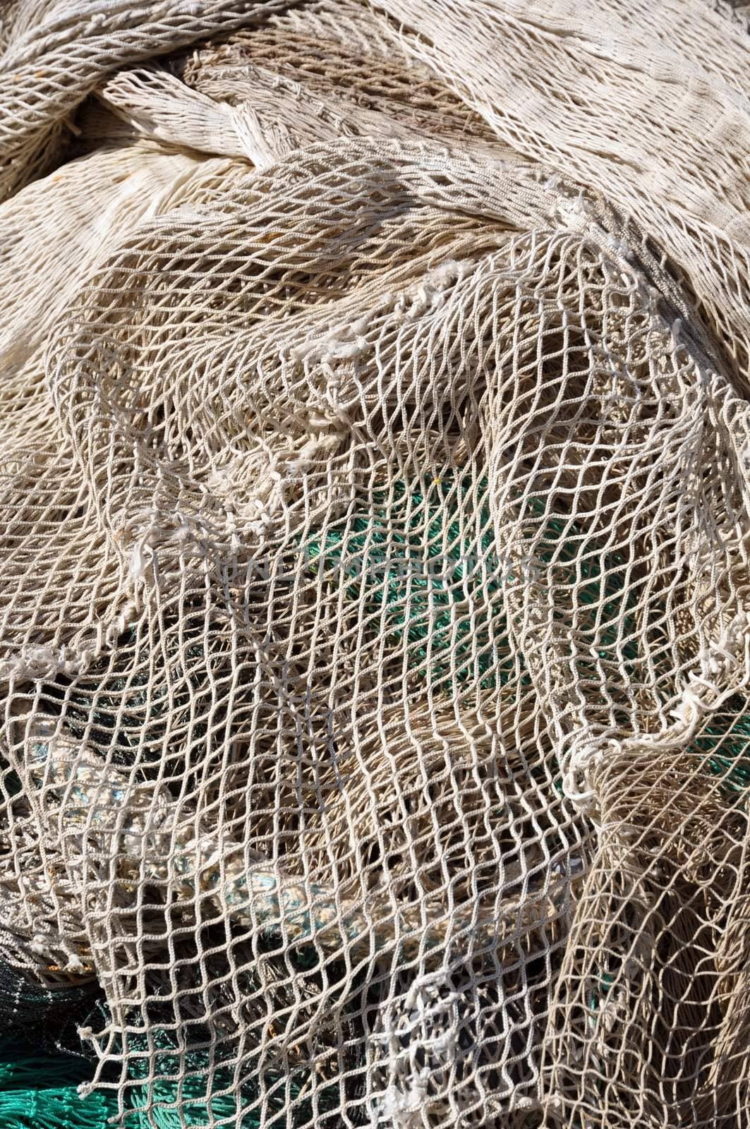 fishing net on the dock
