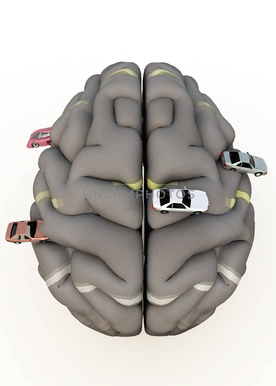 Conceptual image about having an obsession with driving. 