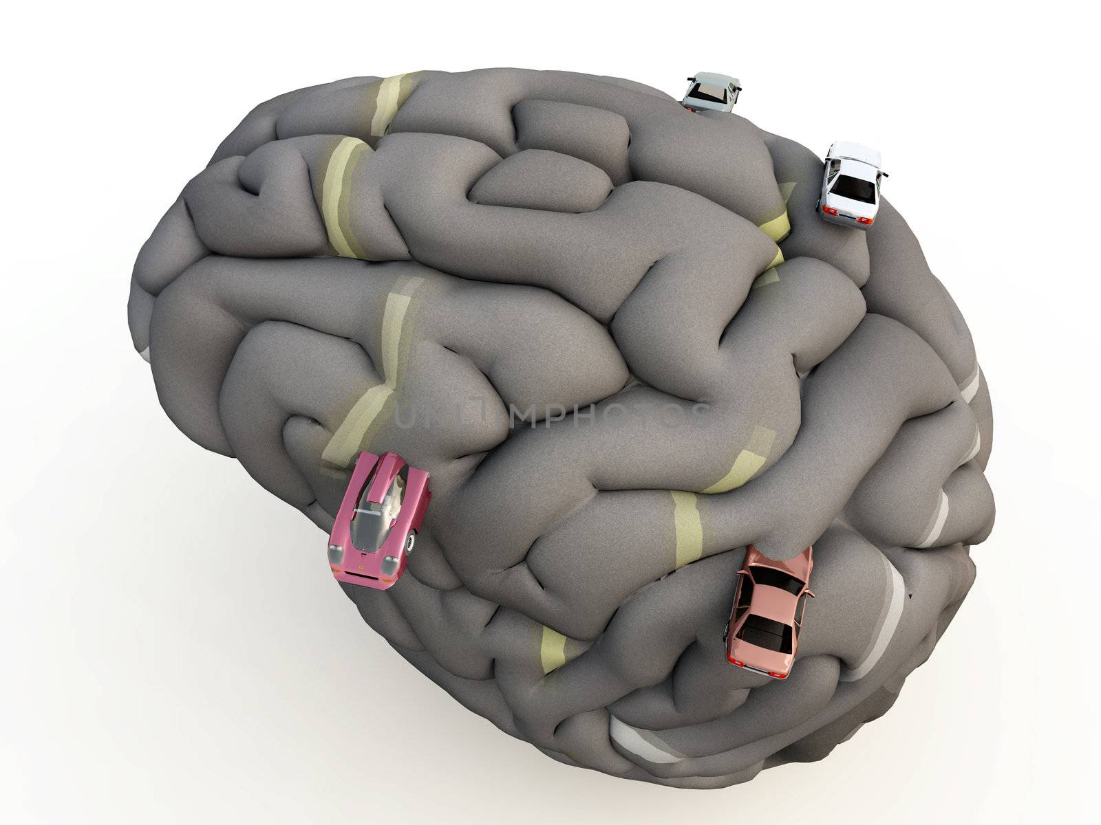 Conceptual image about having an obsession with driving. 