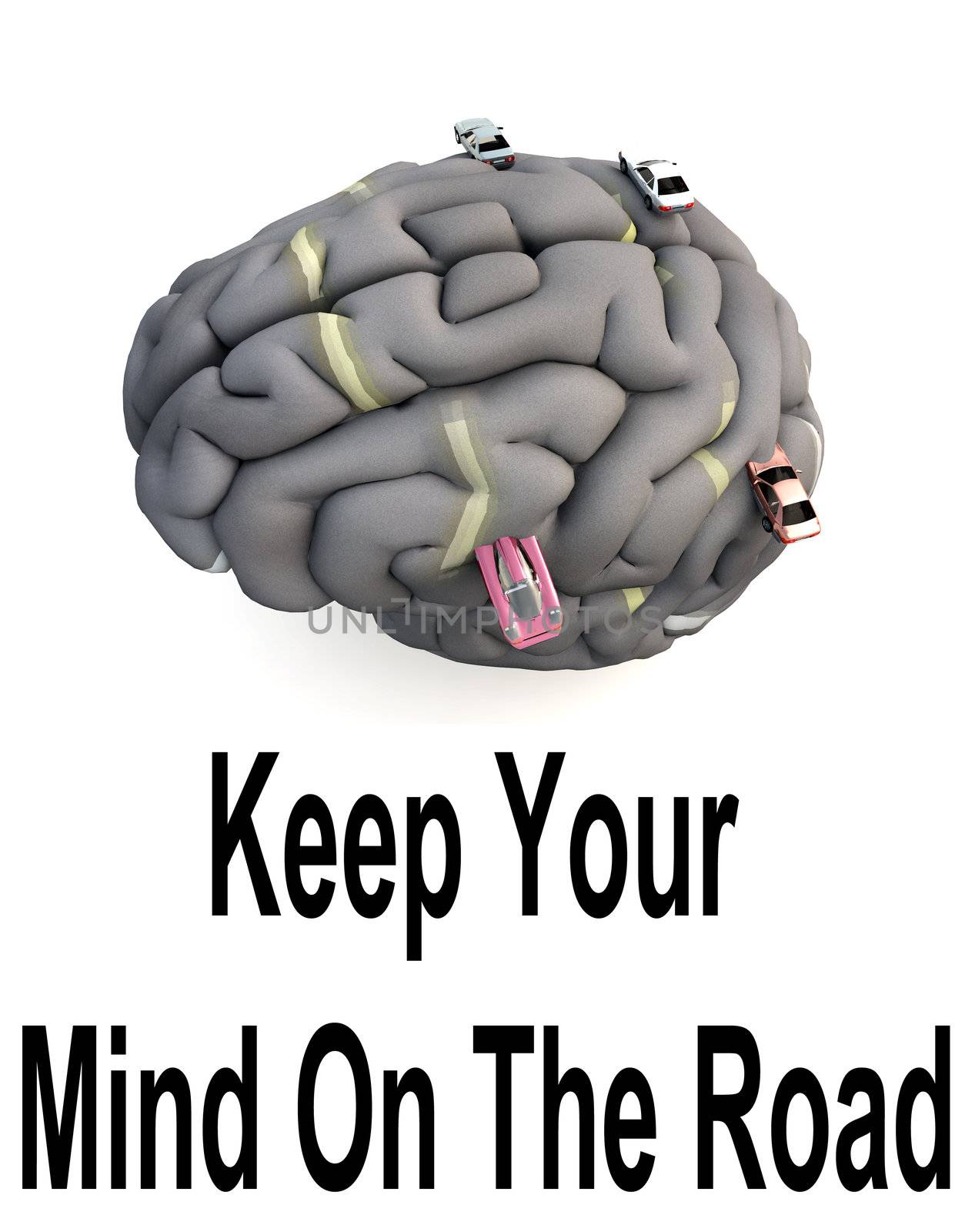 Conceptual image about having an obsession with driving. 