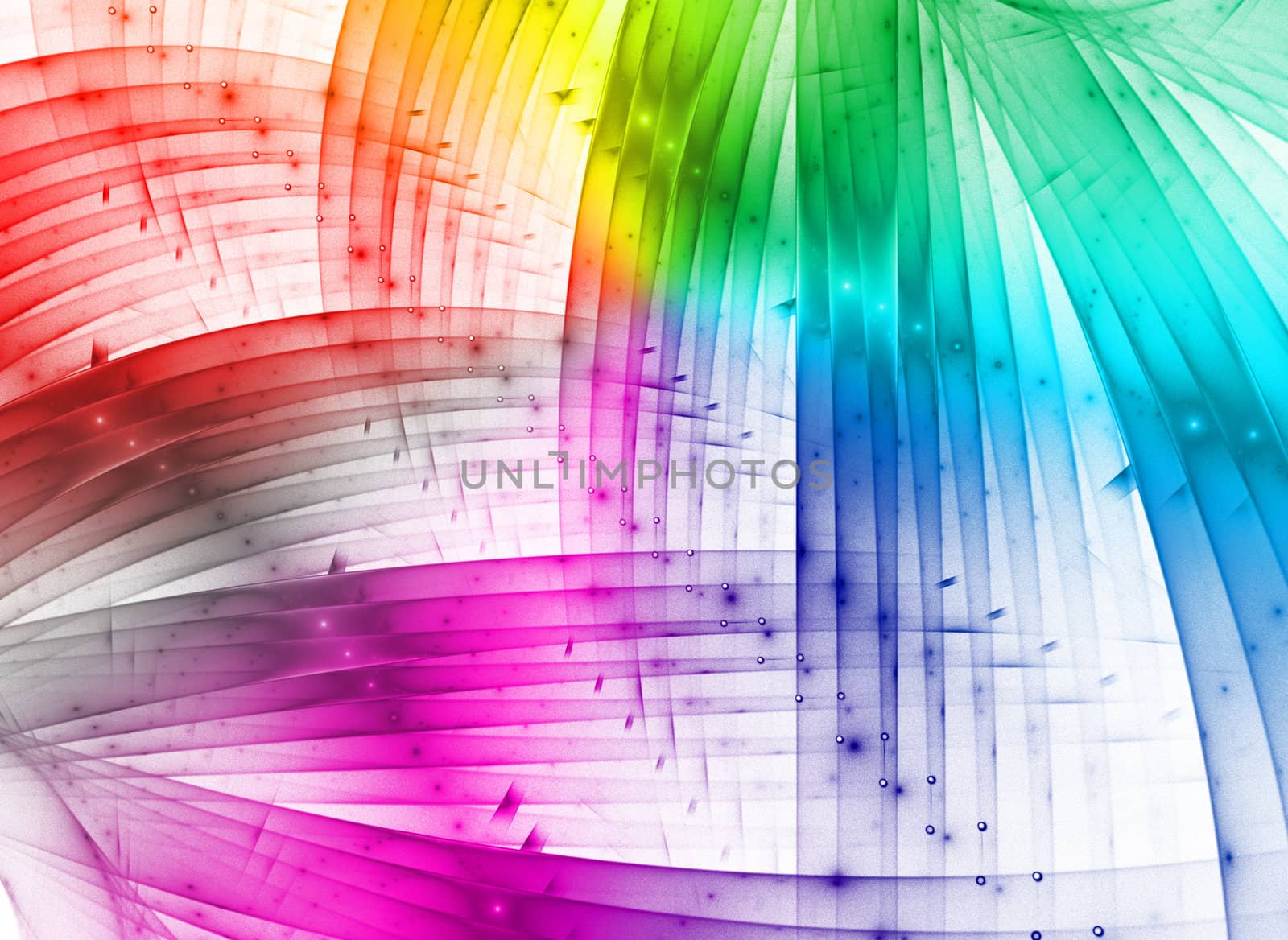 Abstract colorful waves and random circles, background