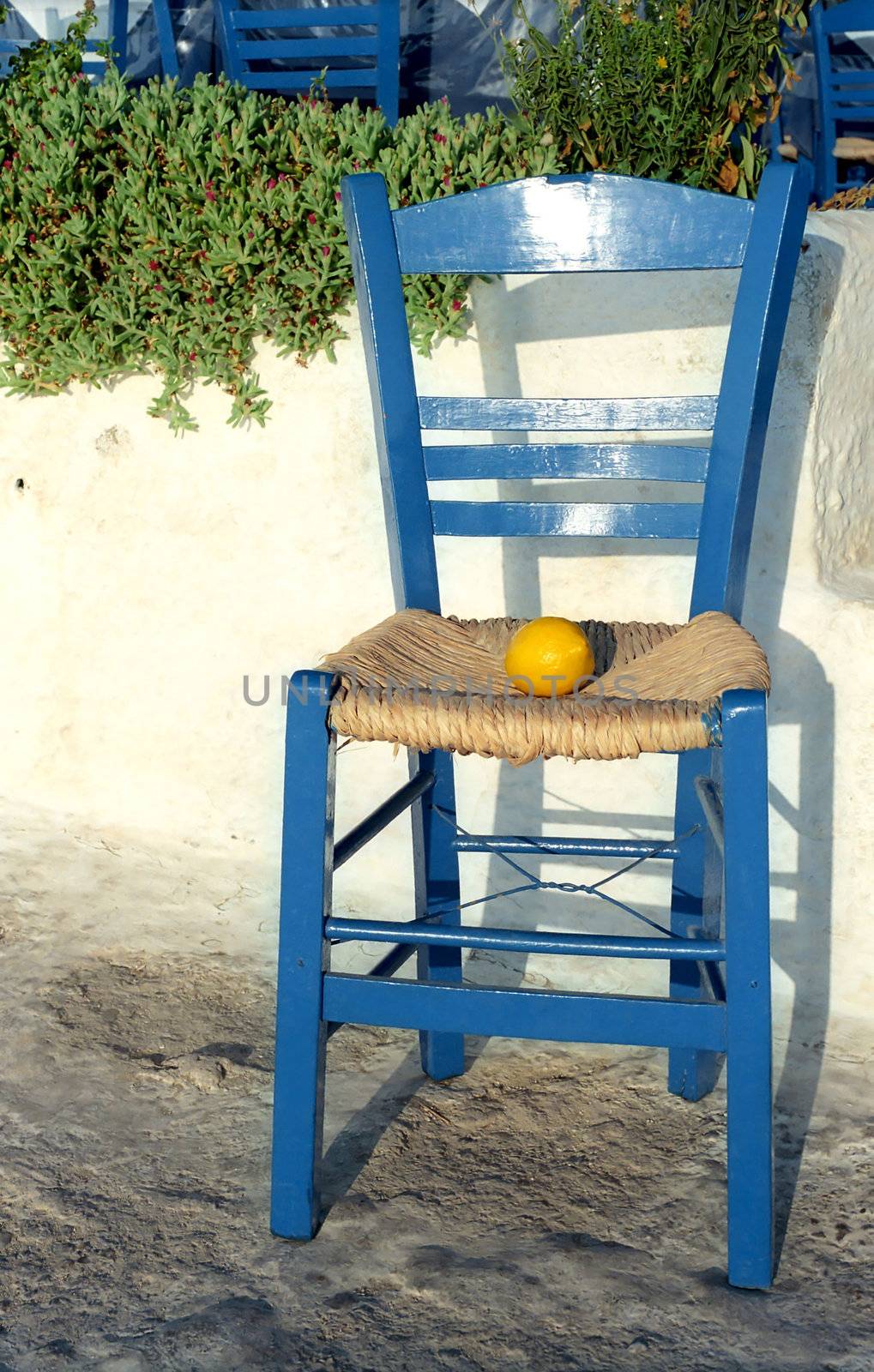 Lemon on the blue chair  by mulden