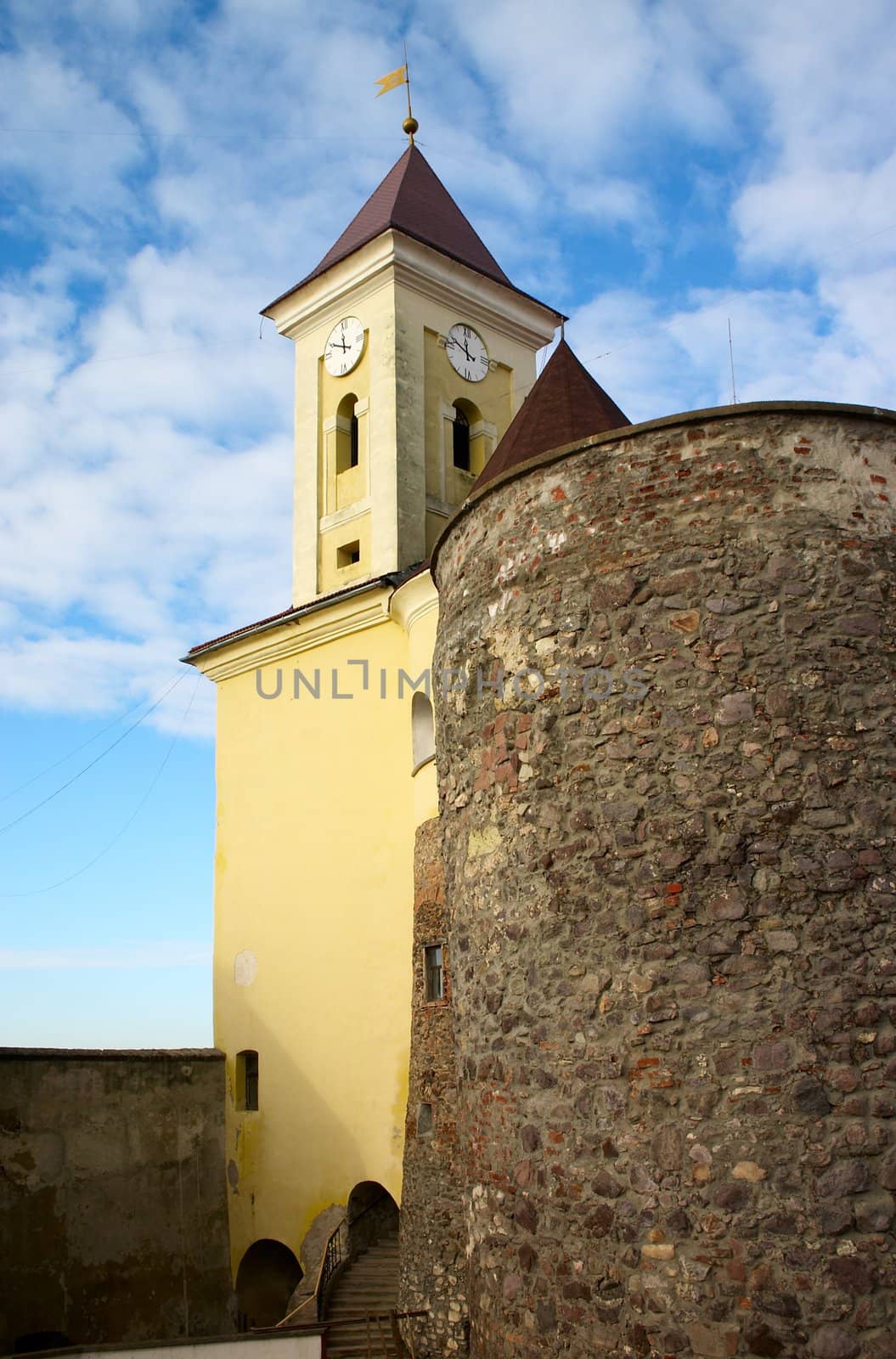 tower in castle Palanok in Ukraine