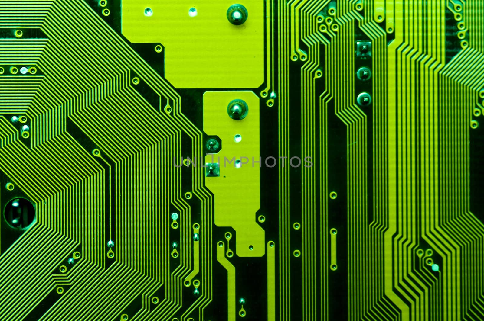 circuit picture with details and light effects.