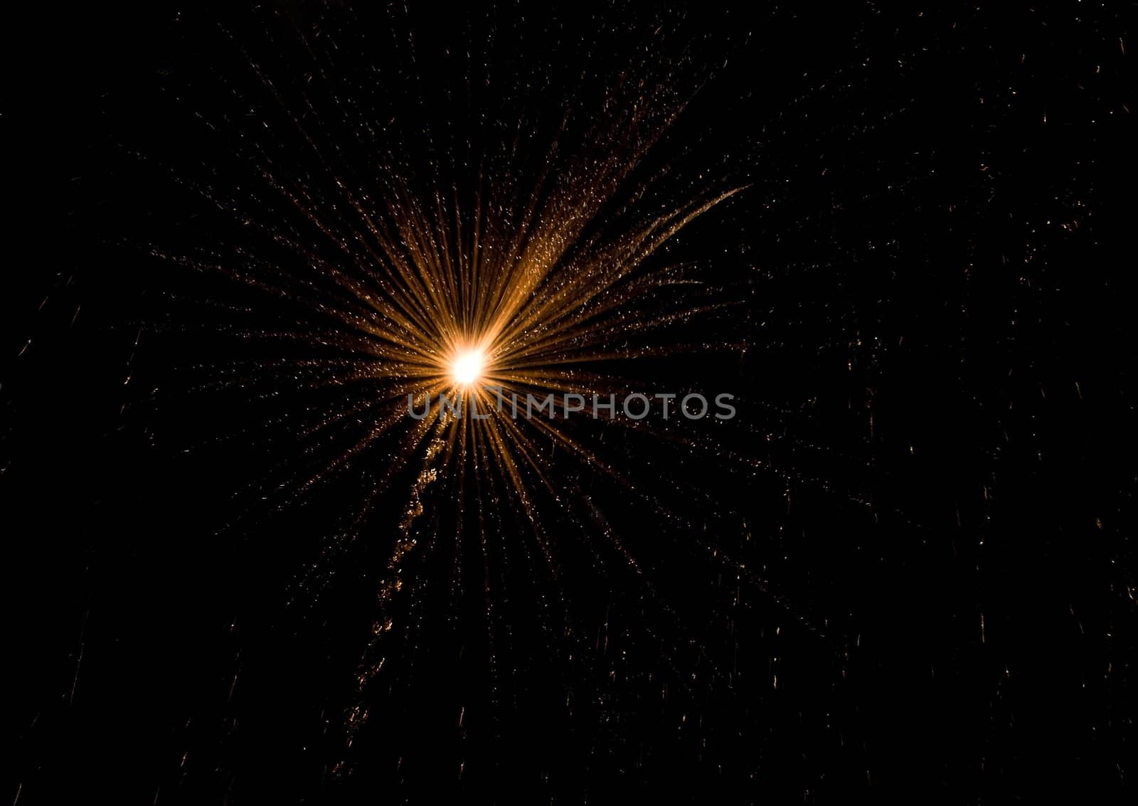 fireworks rocket in black sky