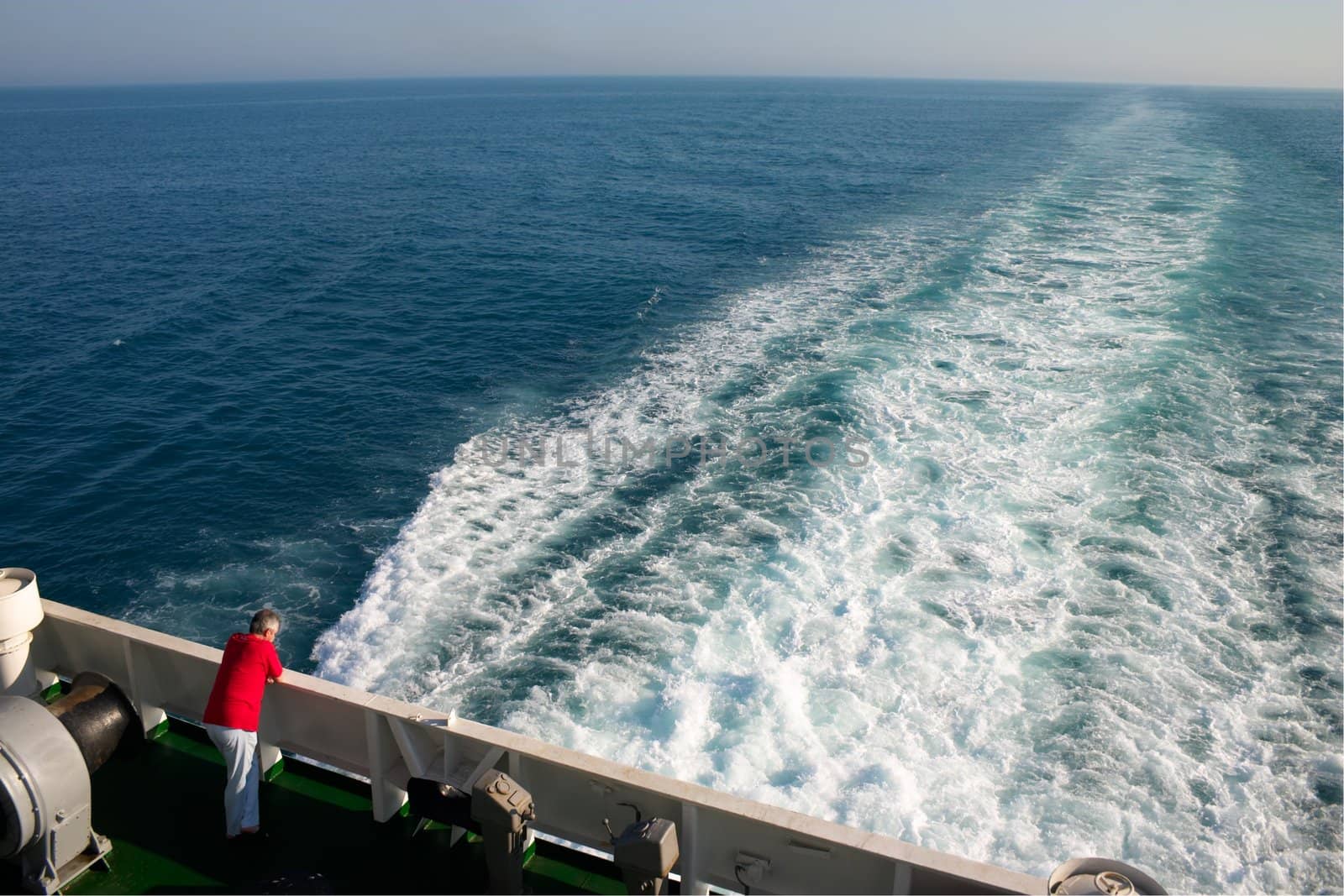 alone man aboard a cruise liner