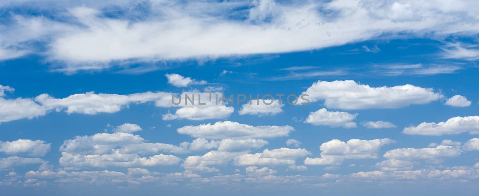 beautiful cloudscape with small white clouds