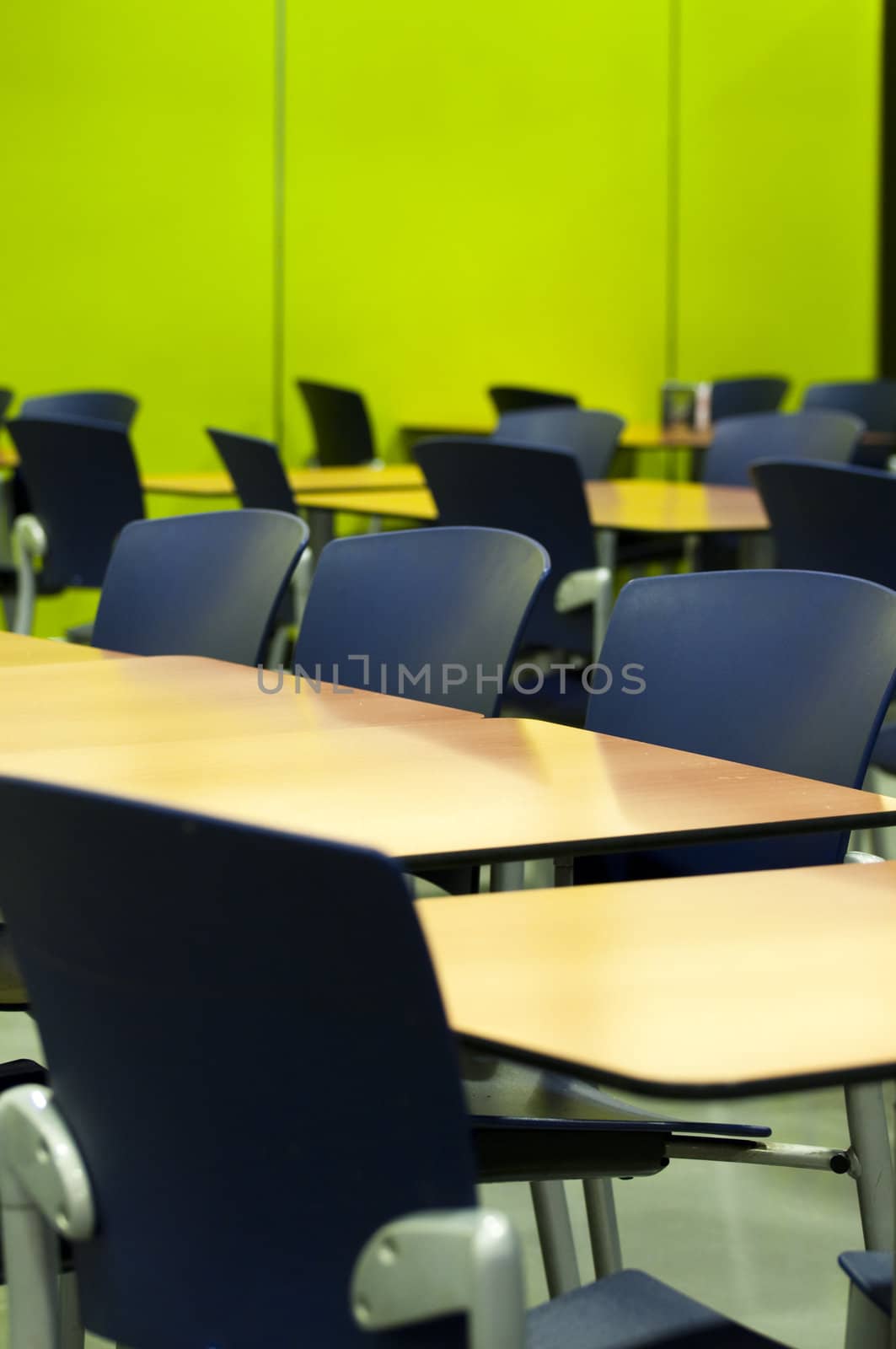 Modern dining room picture with green walls.