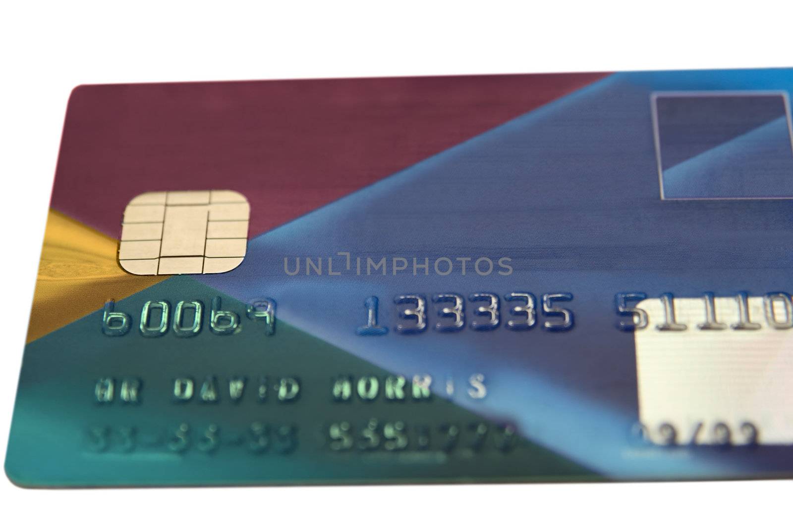 fake bank card ( totaly remade ) on a white background