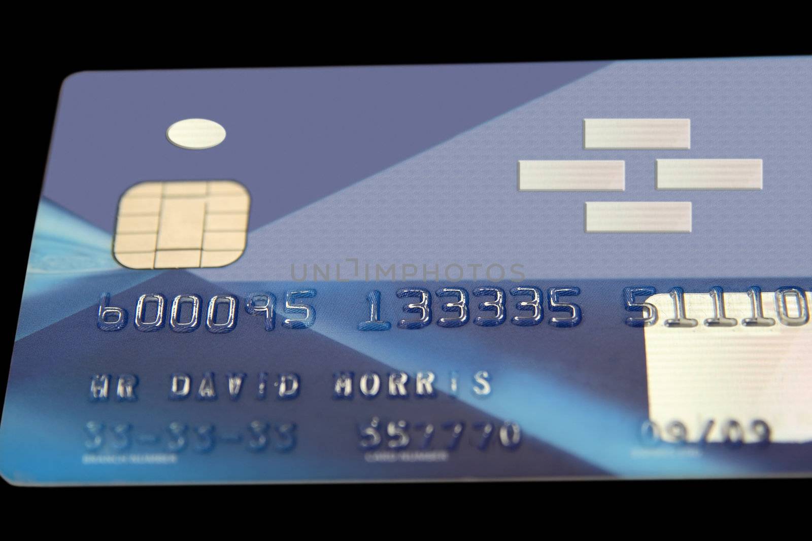 fake bank card ( totaly remade ) on a black background