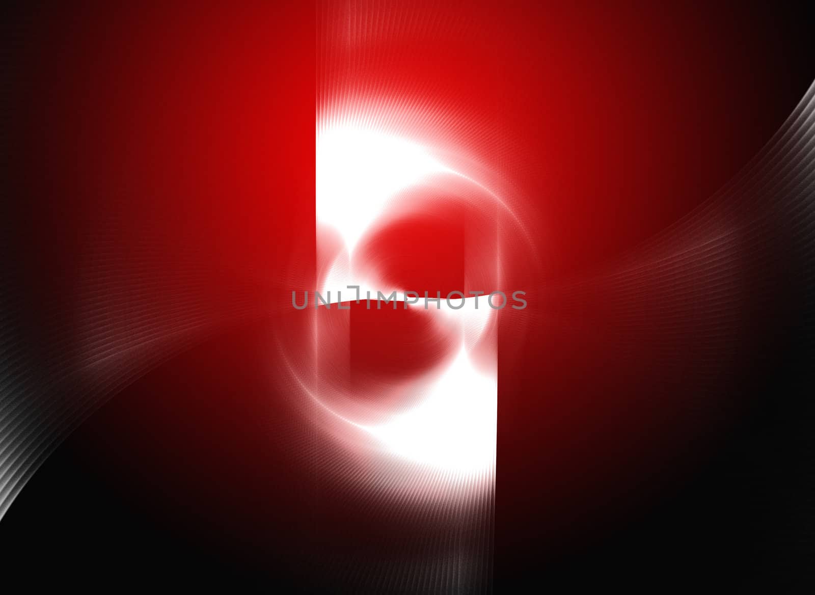 Abstract red waves and random circles, background