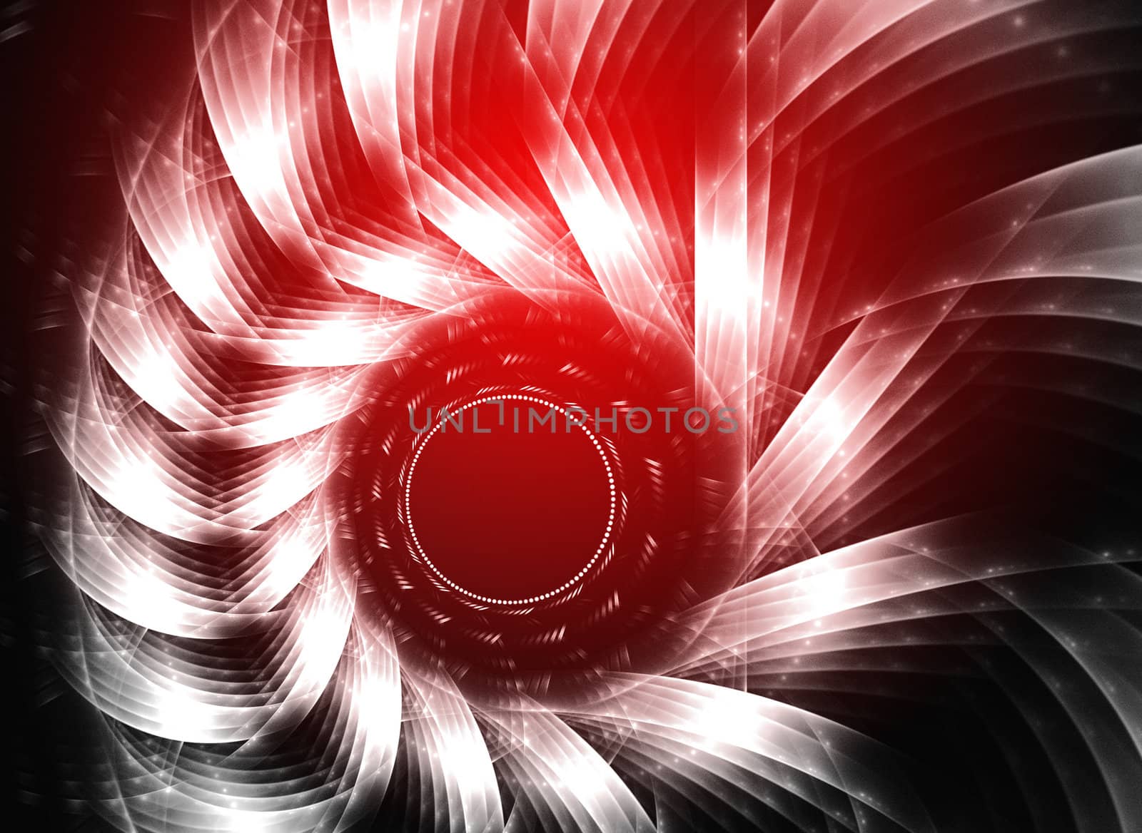 Abstract red waves and random circles, background