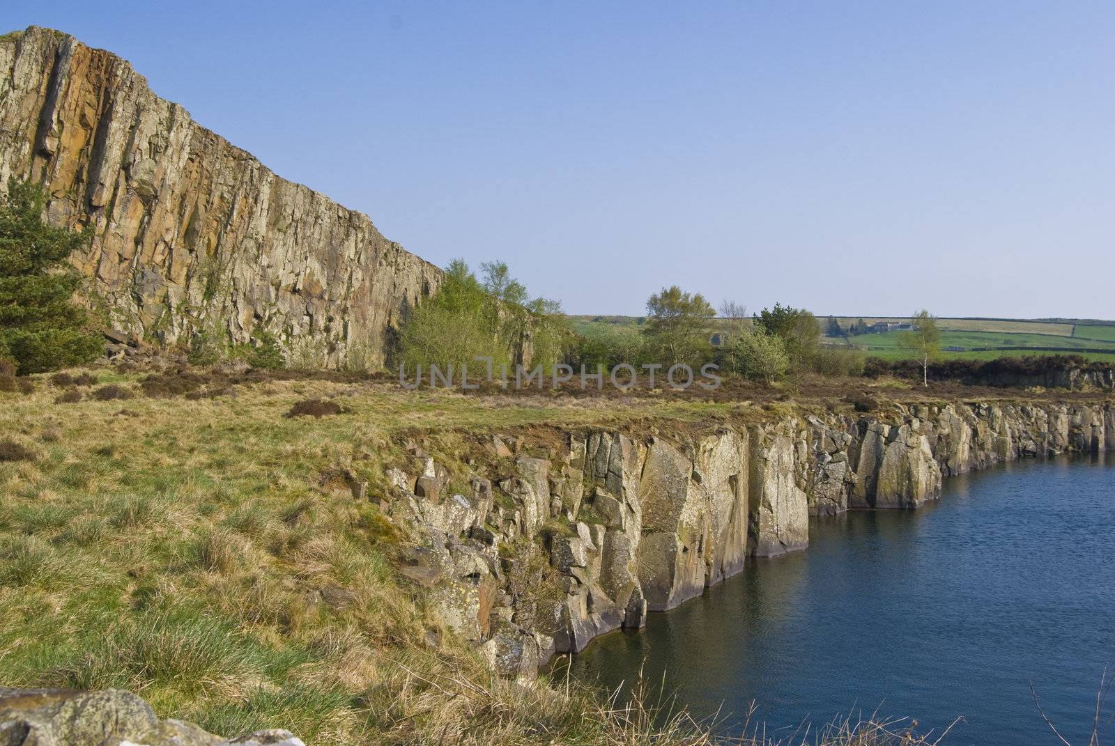 cawfields at the roman Hadrians Wall in England