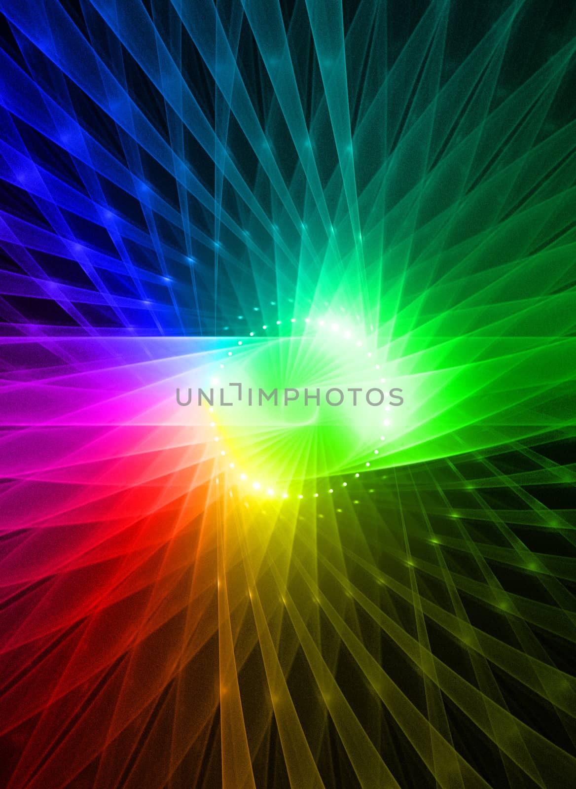 Abstract colorful waves and random circles, background by FernandoCortes