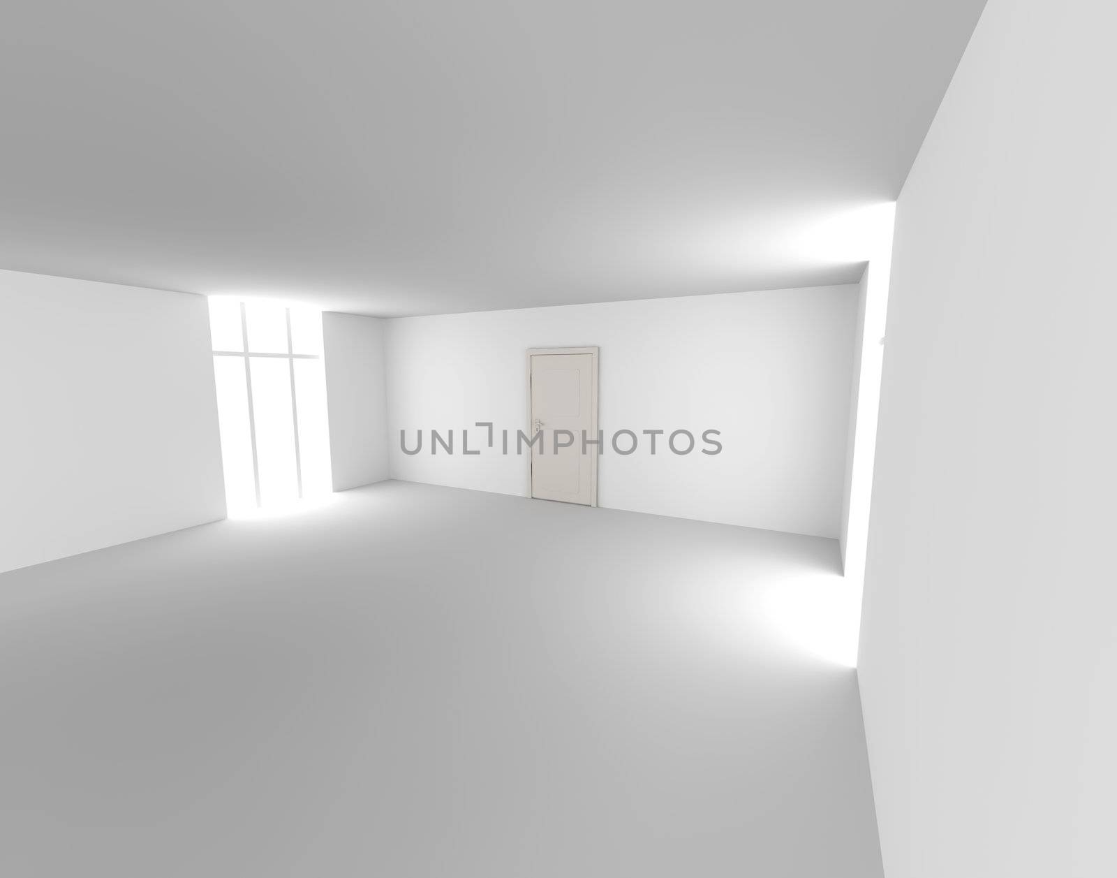 Door in a empty room by Spectral