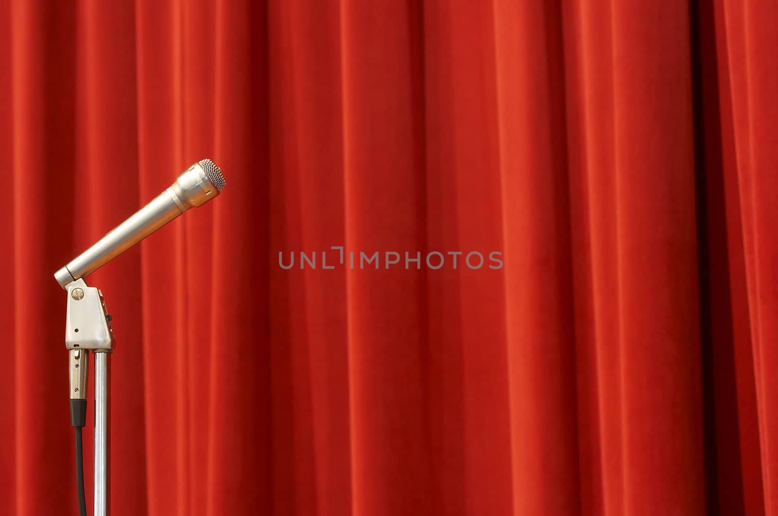 microphone on red by gjdisplay