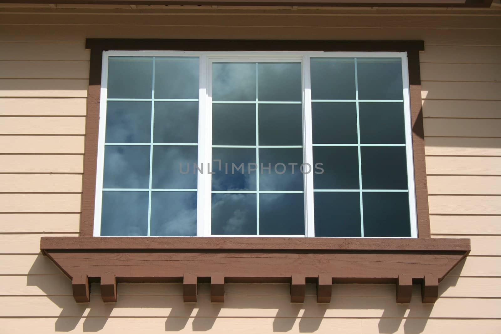 Close up of a window of a house.
