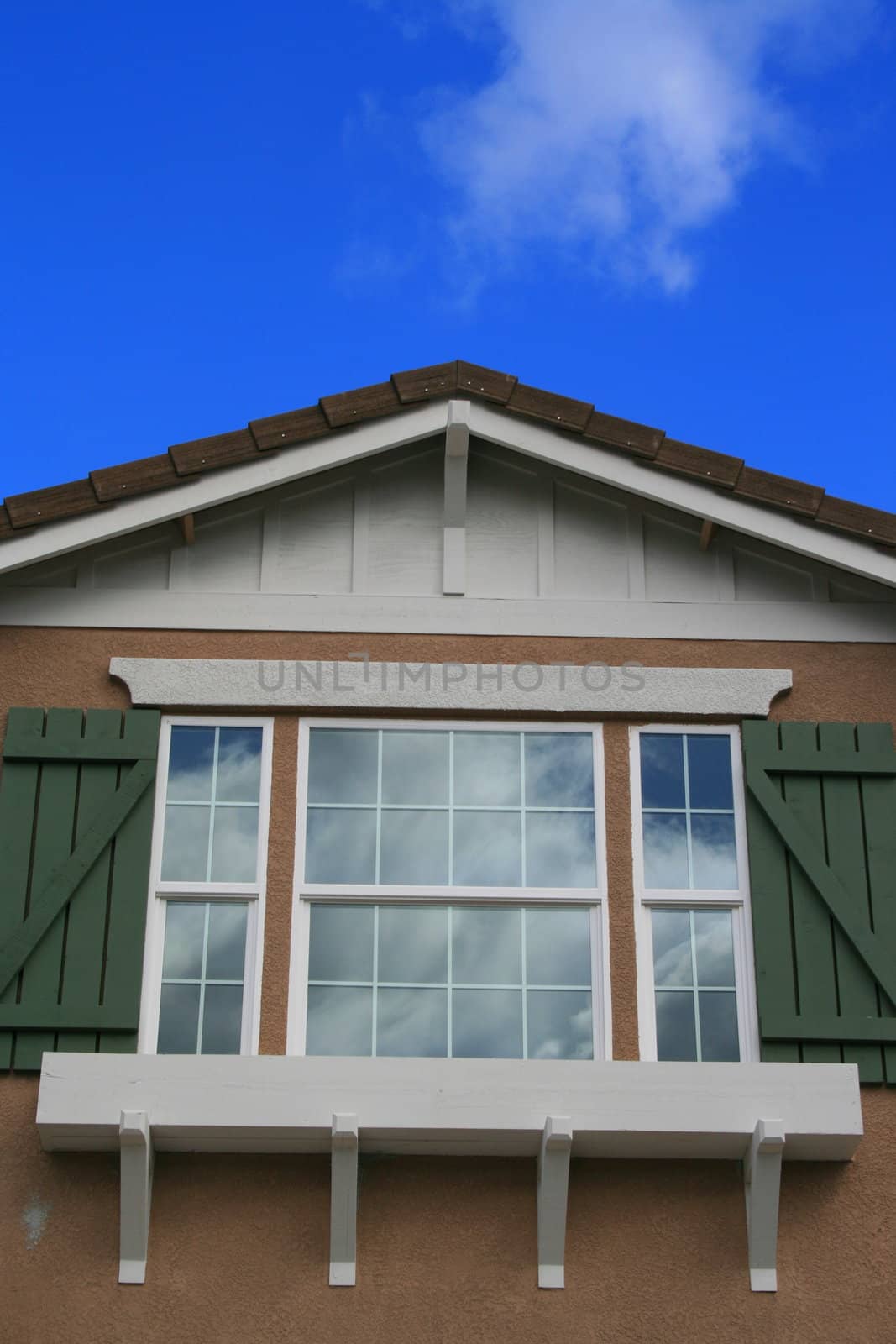 Close up of a window of a house.
