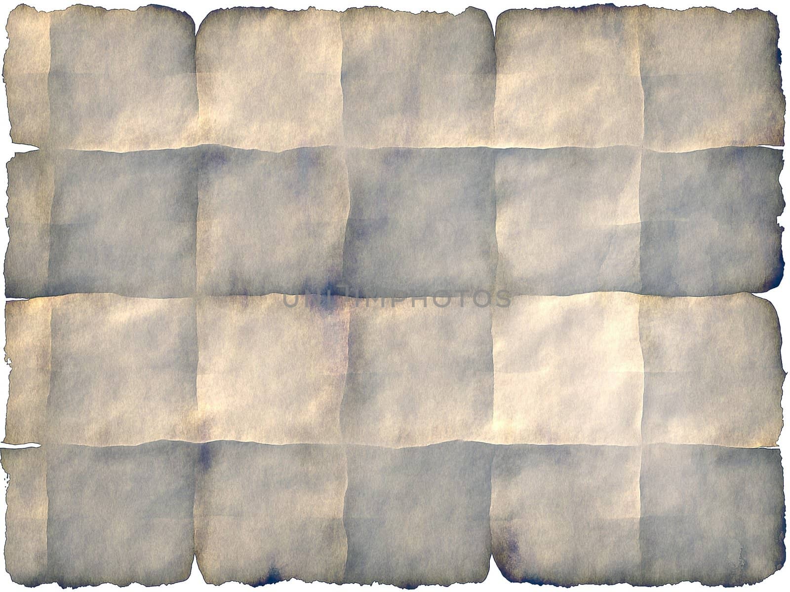 Old wrinkled paper with torn ages