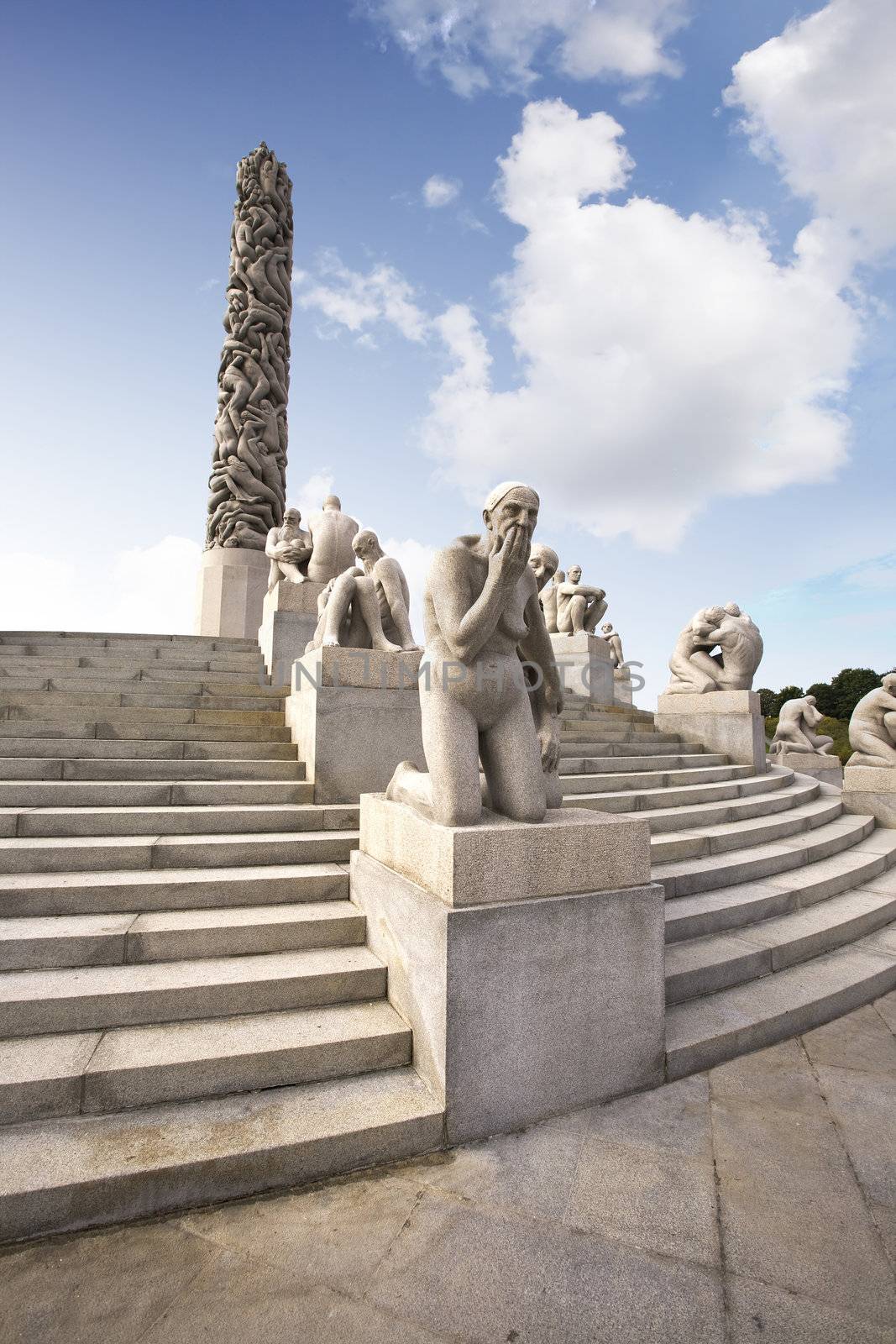 Oslo rock statue park in Norway