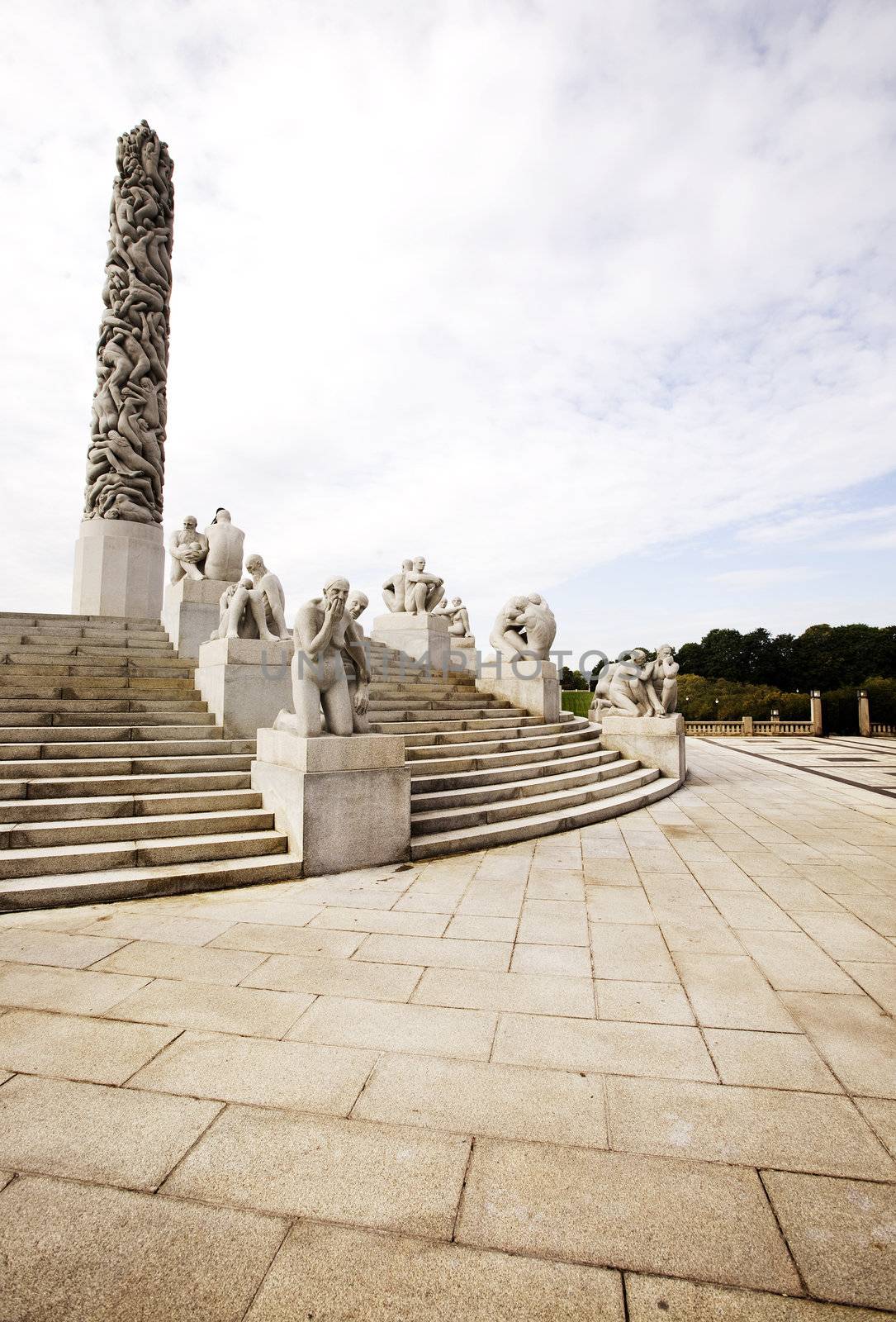 Oslo rock statue park in Norway