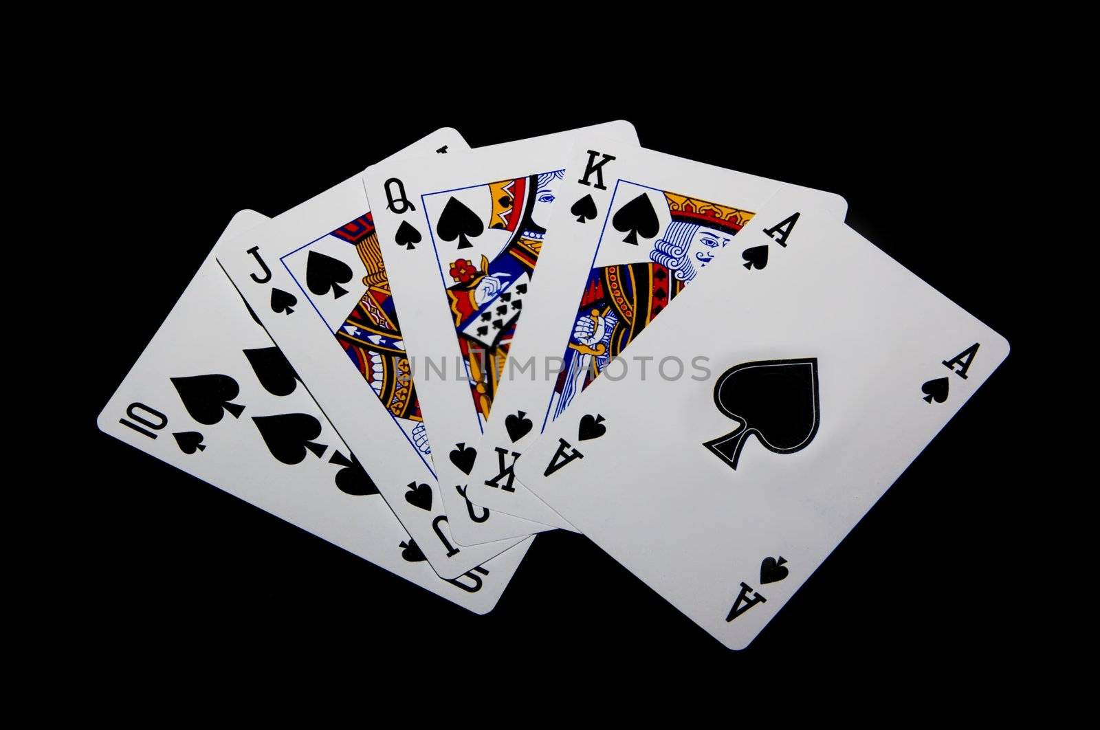 Straight flush on the poker table