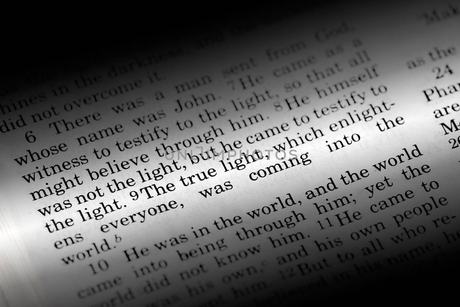 John 1:9, a popular Bible verse from the New Testament