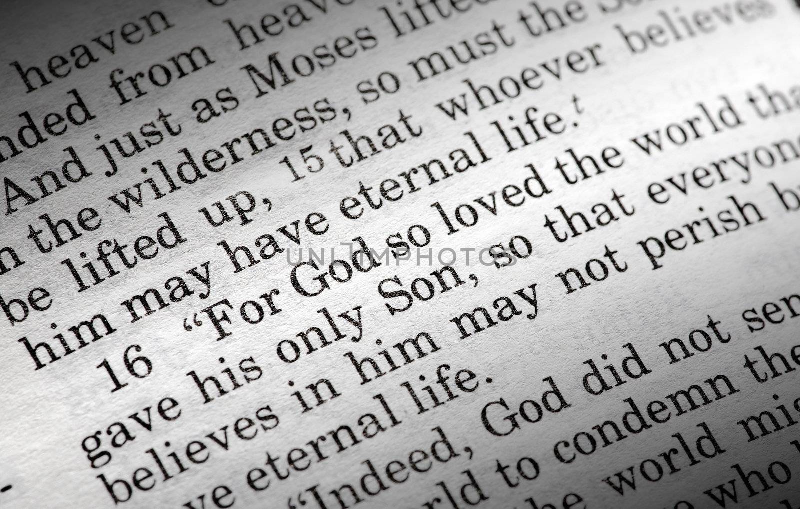 John 3:16 in the Christian Bible, For God so loved the world...