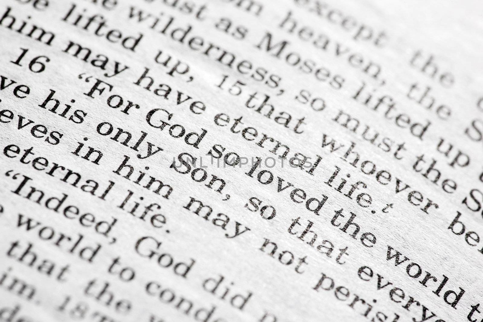 John 3:16 in the Christian Bible, For God so loved the world...