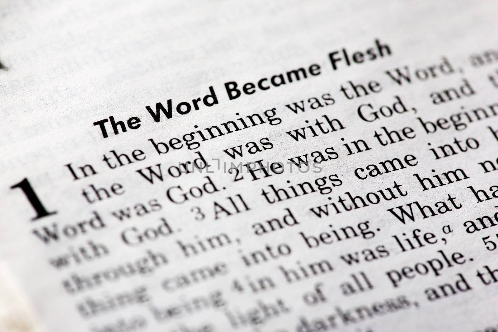 John 1:1 - The word became flesh. Popular New Testament passage