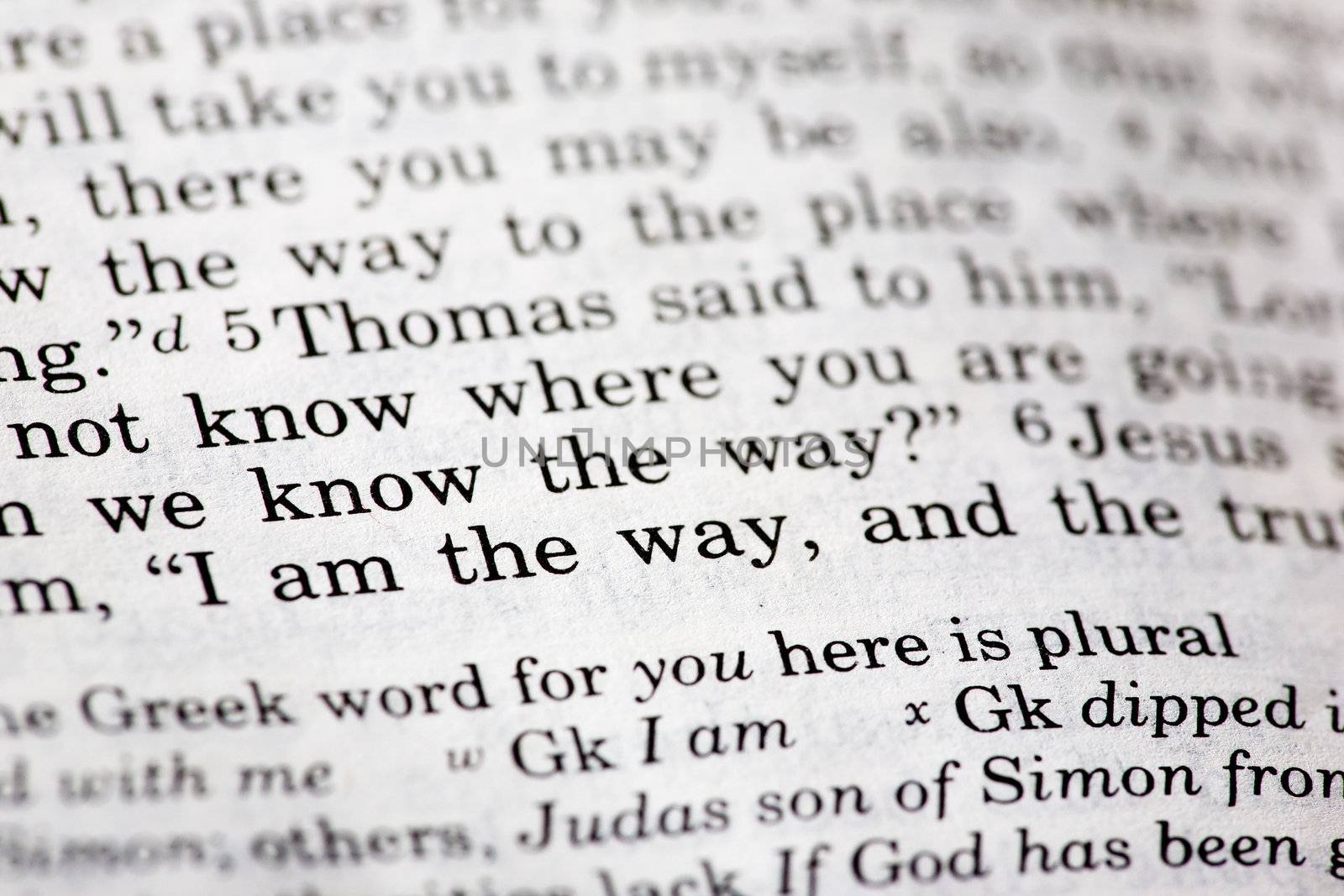 Popular New Testament passage John 14:6 - I am the way the truth and the light...