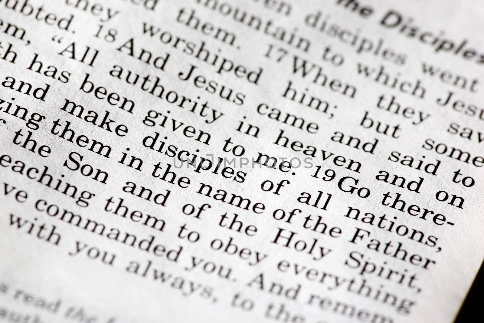 Mathew 28:19 - A popular passage in the Christian New Testament