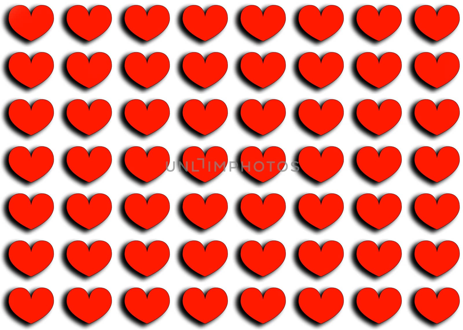 A set of love hearts for romantic concepts.
