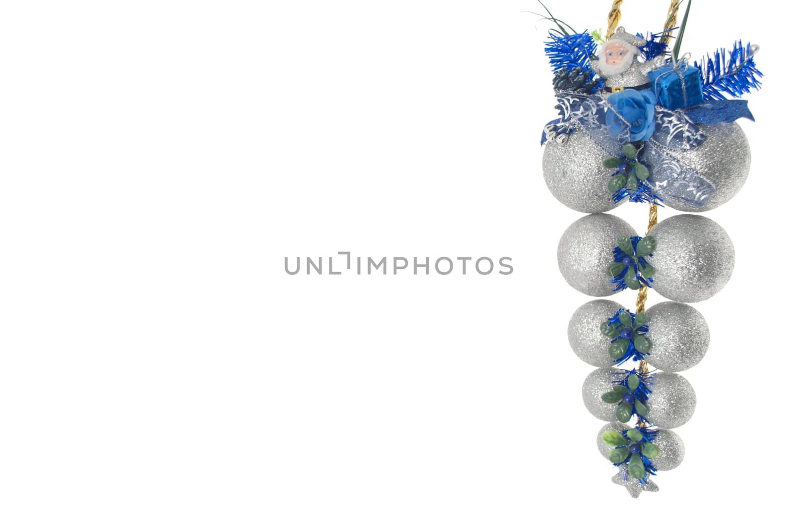 Hanging Silver christamas ball  by rigamondis