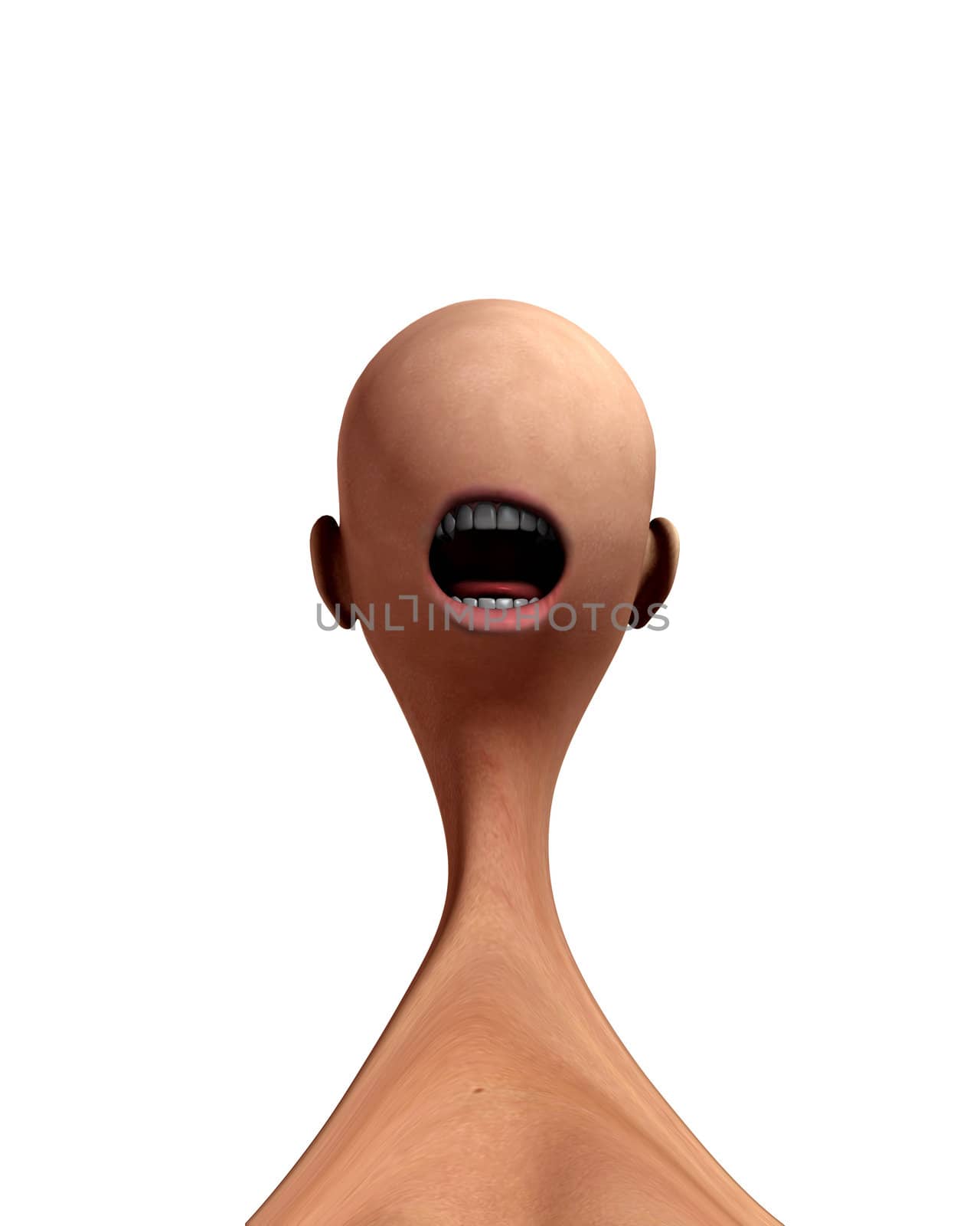 A conceptual nightmarish abstract screaming distorted monster, suitable for Halloween.