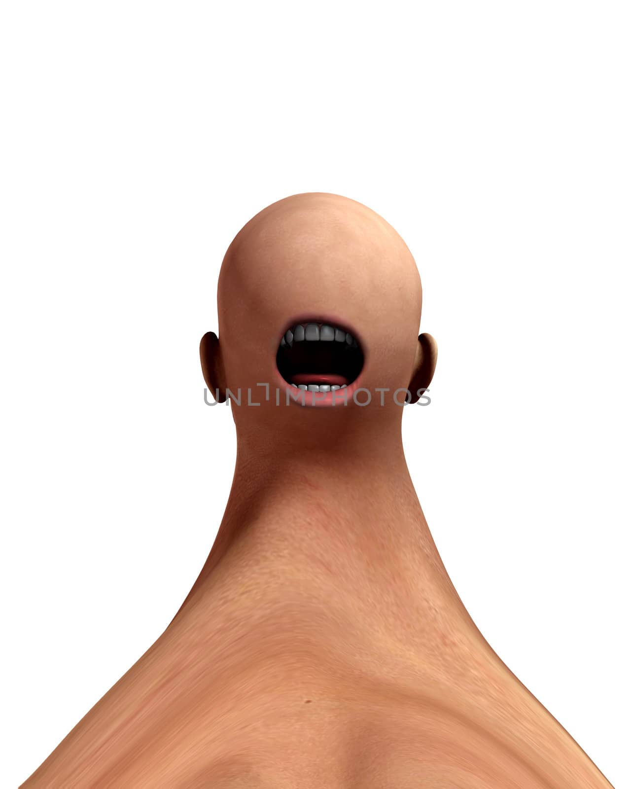 A conceptual nightmarish abstract screaming distorted monster, suitable for Halloween.