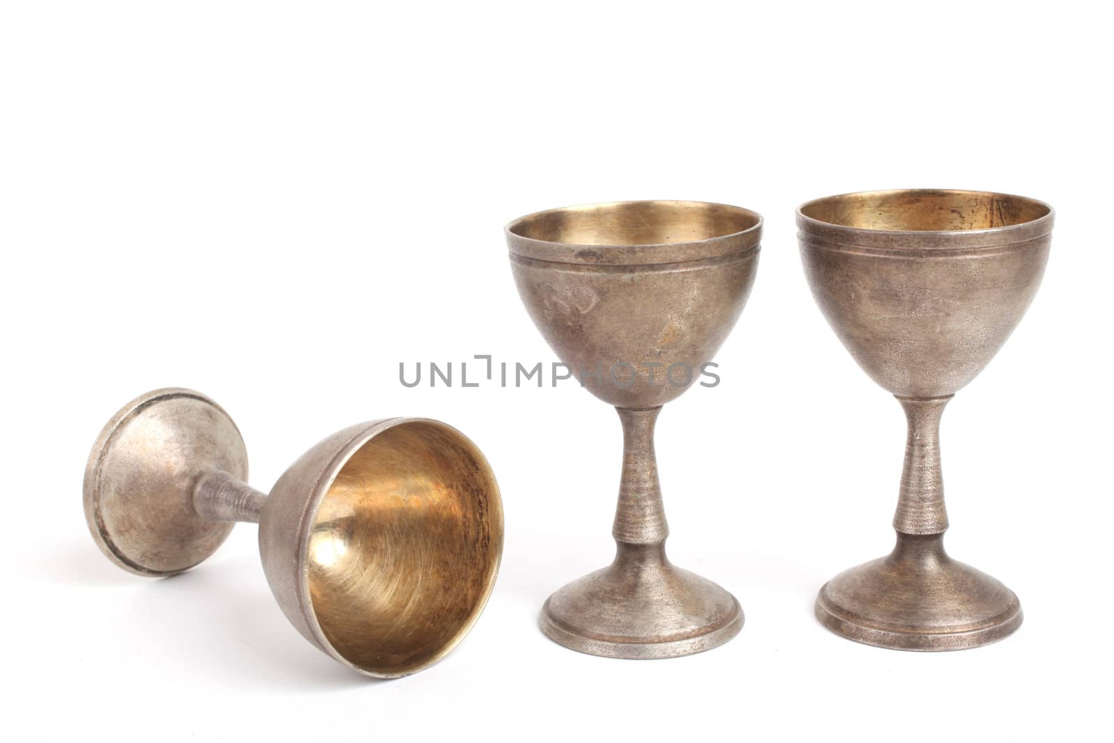 old Goblet  on a white background