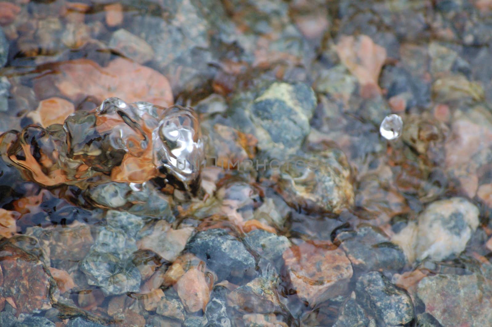 water and stones