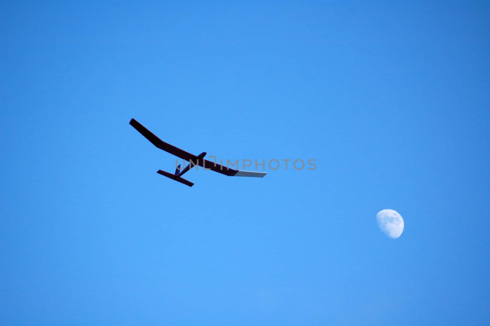 glider and moon