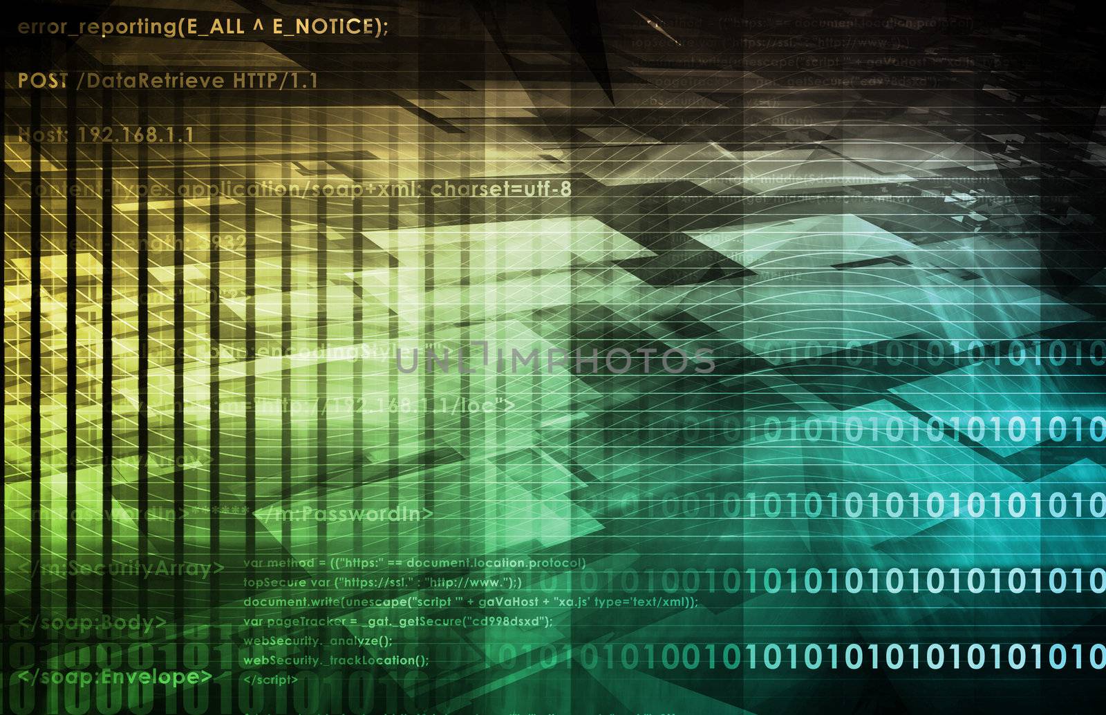 Technology Abstract with Futuristic Lines as Art
