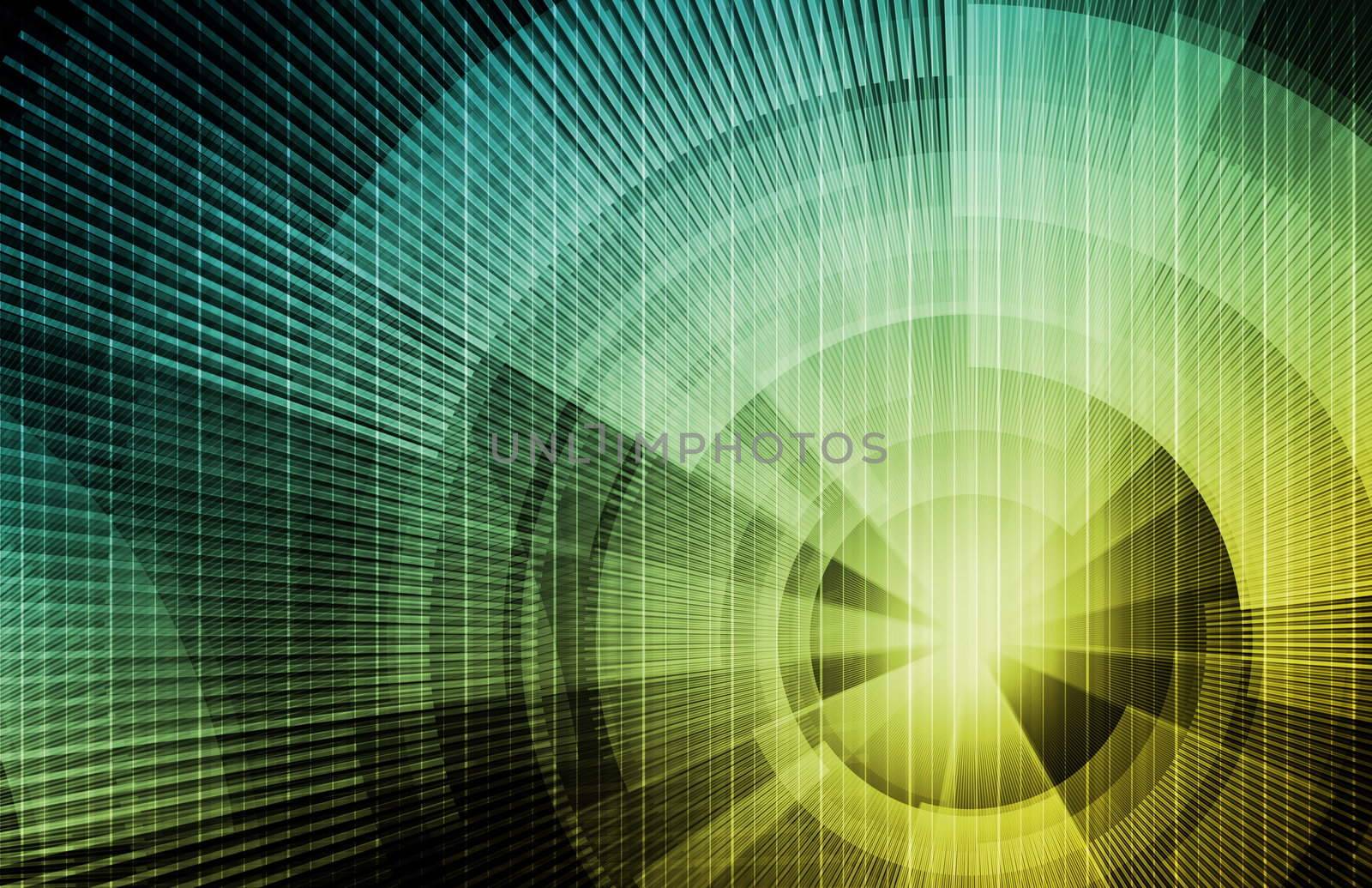 Modern Technology Code Illustration Lines as Art