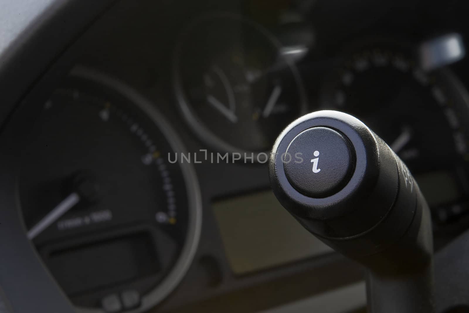 Info button in the car connected to the car computer