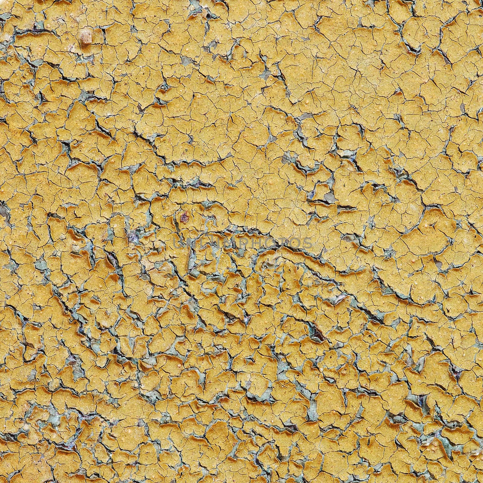 Yellow aged wall with cracks by pzaxe