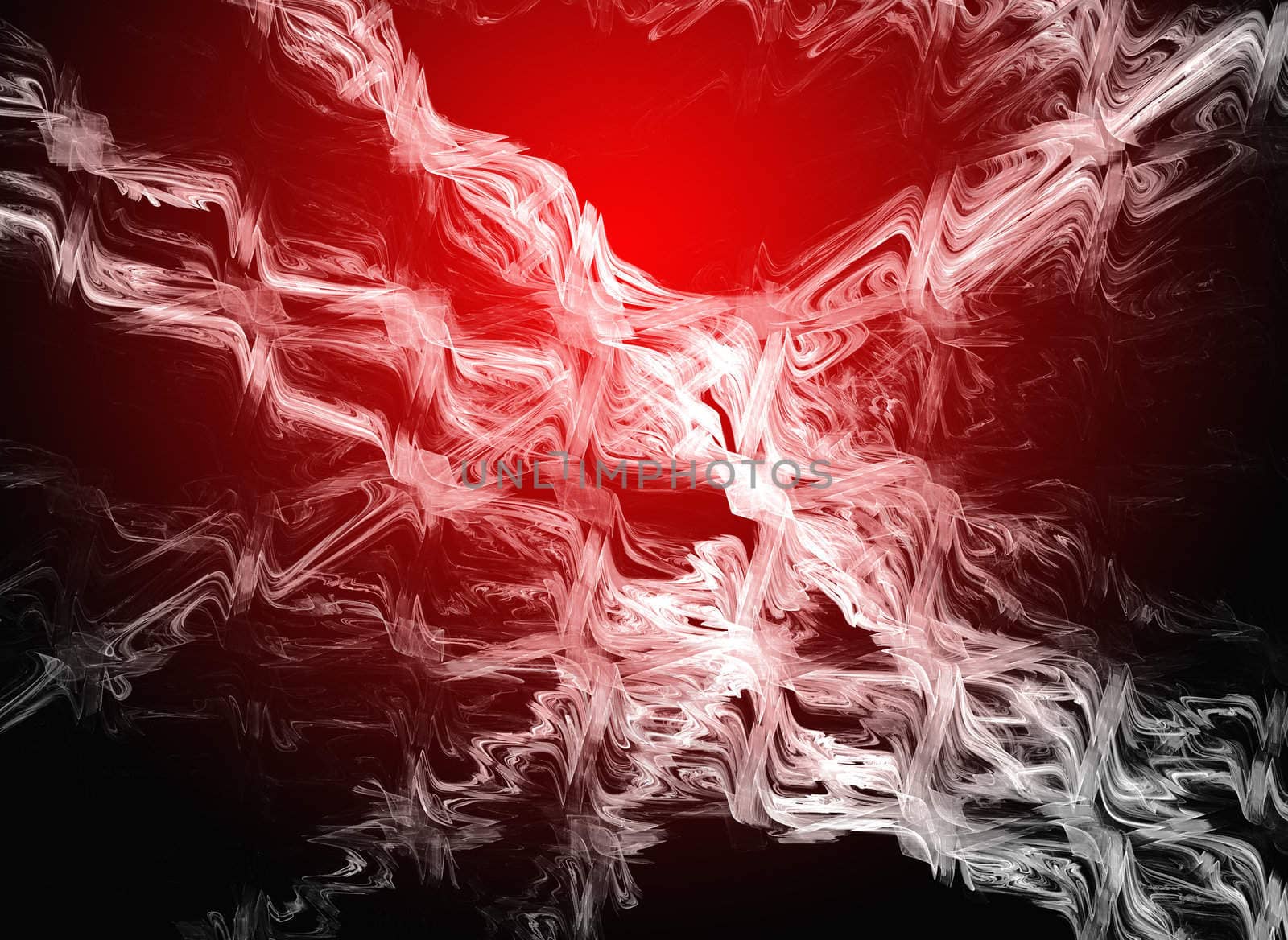 Abstract red waves and random circles, background by FernandoCortes