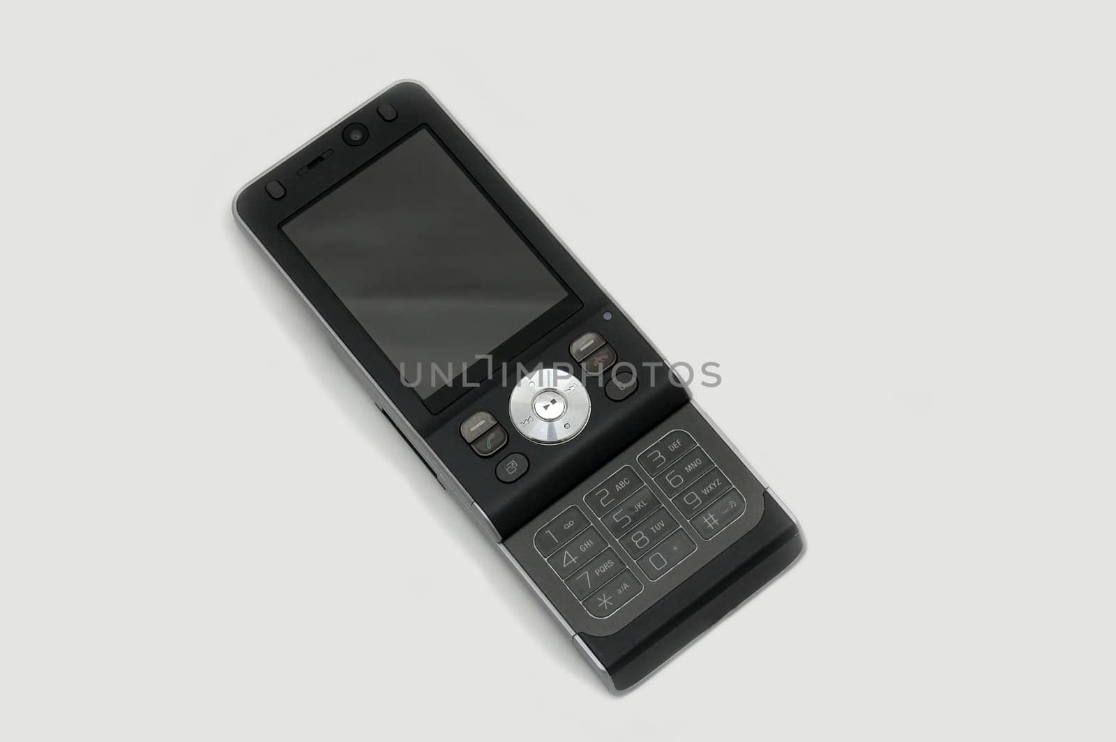 modern mobile phone isolated on background