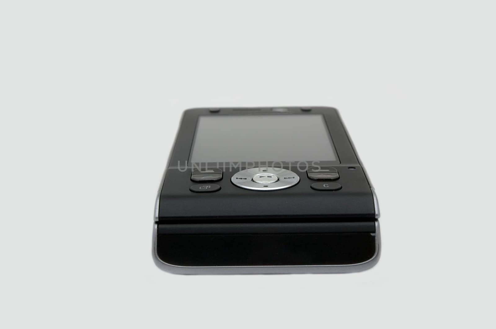 modern black phone isolated on background