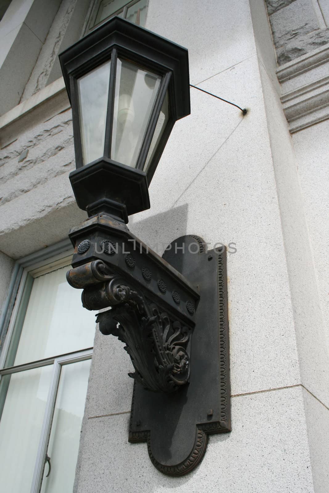 Close up of big and old lantern.
