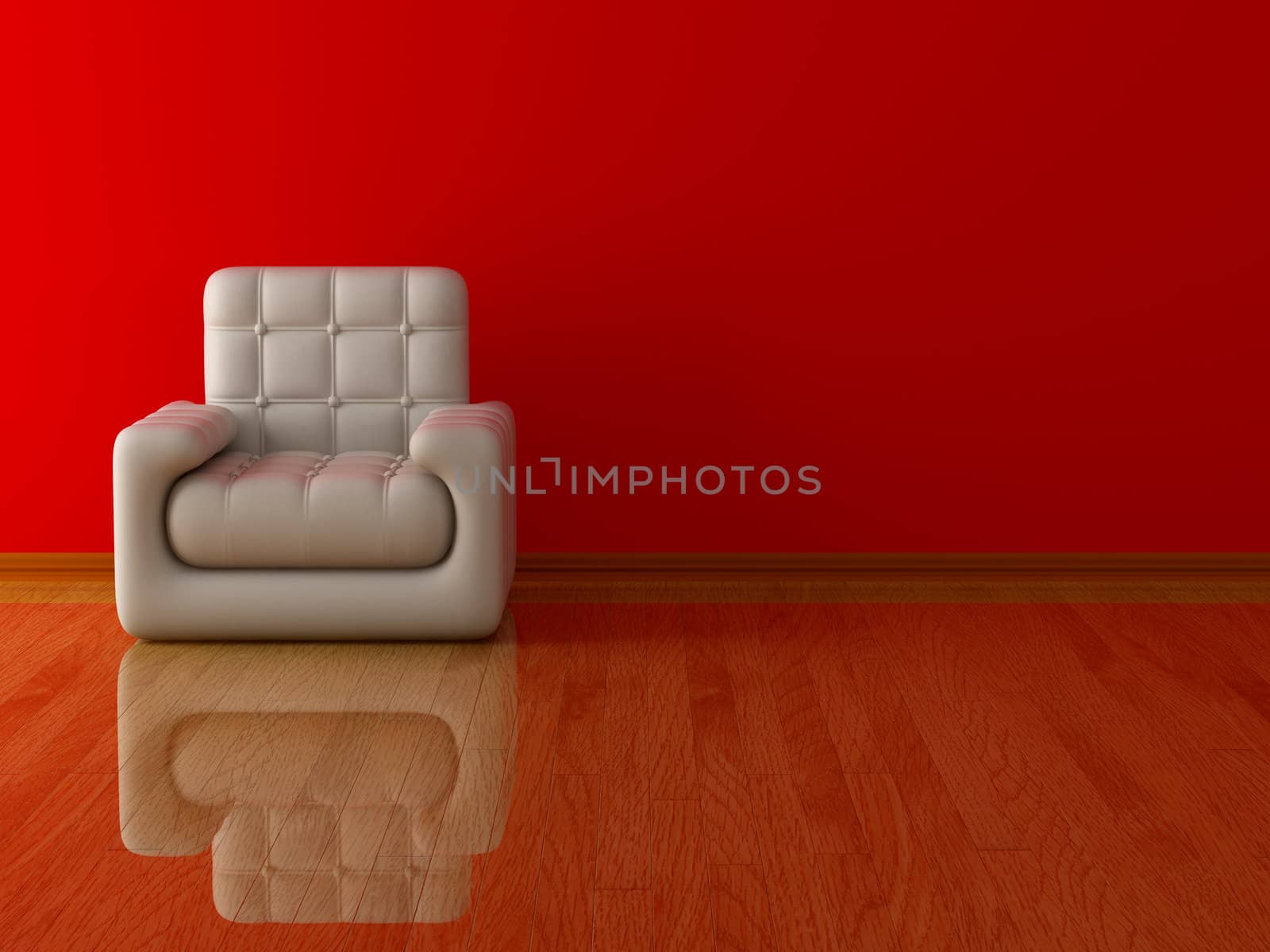 Interior of a living room. 3D image.