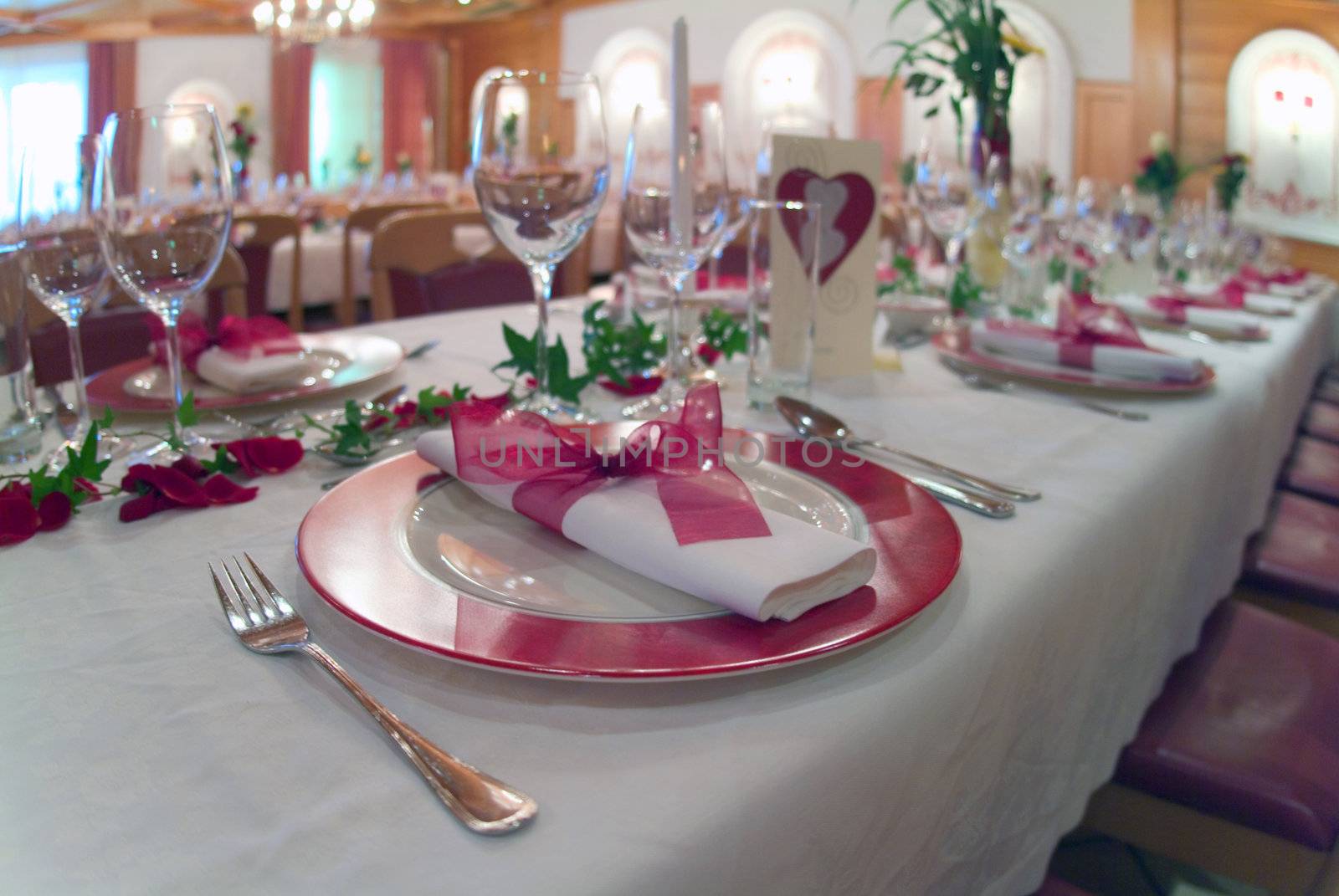 ceremonial decorated dinner table